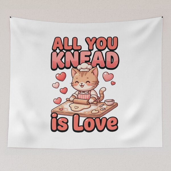 Item preview, Funny Valentine Cat all you knead is love cat biscuits designed and sold by ArtDesignTp.