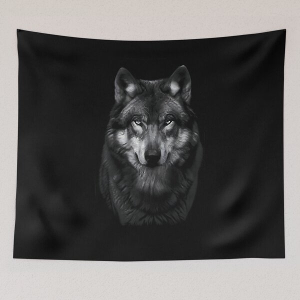 Item preview, Wolf Spirit – Monochrome Fine Art Portrait 2 designed and sold by Lucia Amaris Art.