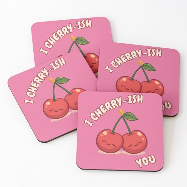 Item preview, I Cherry-Ish You Cute Cherry Couple Romantic Kawaii Art designed and sold by The Fine Print by BassAddict.