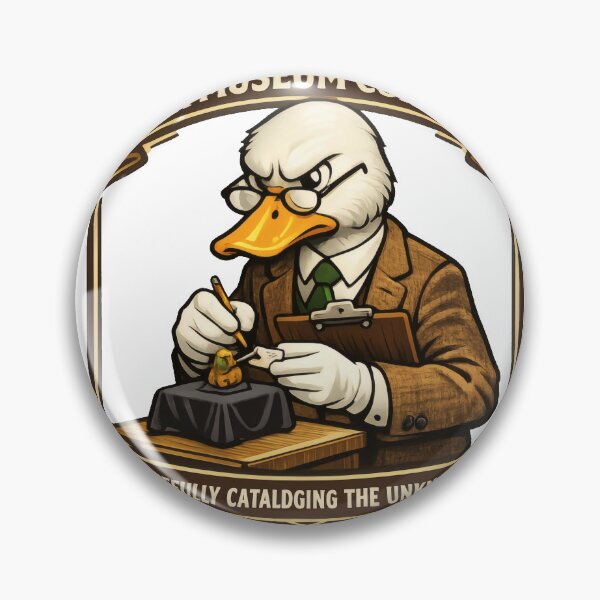 Item preview, Duck Museum Curator Funny Office Mascot designed and sold by TheRealTaria.