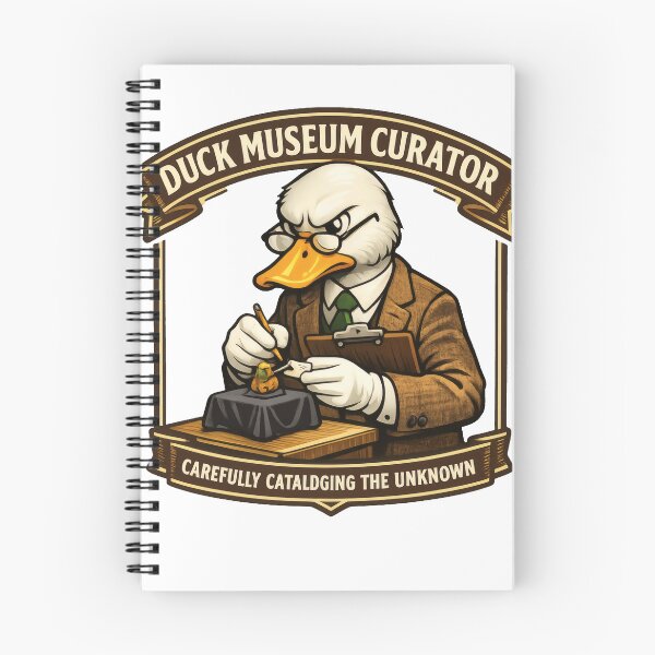 Item preview, Duck Museum Curator Funny Office Mascot designed and sold by TheRealTaria.