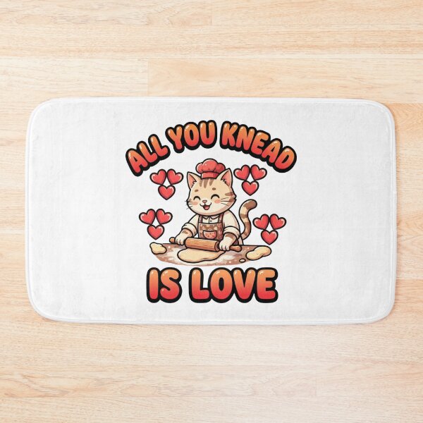 Item preview, Funny all you knead is love cat biscuits  Valentine Cat designed and sold by ArtDesignTp.