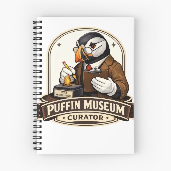 Item preview, Puffin Museum Curator Funny Office Mascot designed and sold by TheRealTaria.