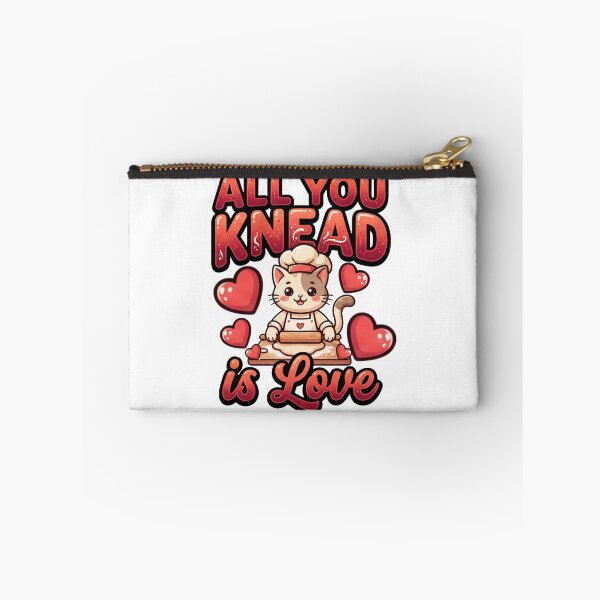 Item preview, funny cat Valentine  baking all you knead is love pun designed and sold by ArtDesignTp.