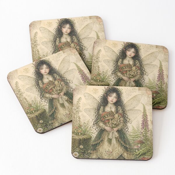 Item preview, Fairy with Mushroom Bouquet | Forest Fairycore designed and sold by FaeCoreStudio.