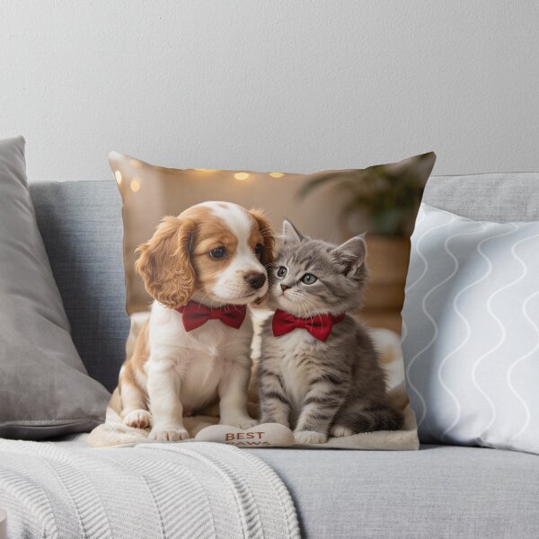 Item preview, Cute Puppy Kitten Best Paws Friends Bow Ties designed and sold by BagFactoryUK.