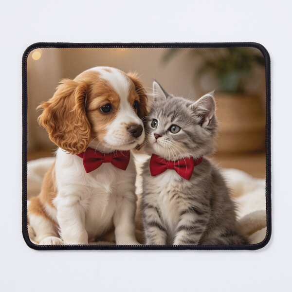Item preview, Cute Puppy Kitten Best Paws Friends Bow Ties designed and sold by BagFactoryUK.