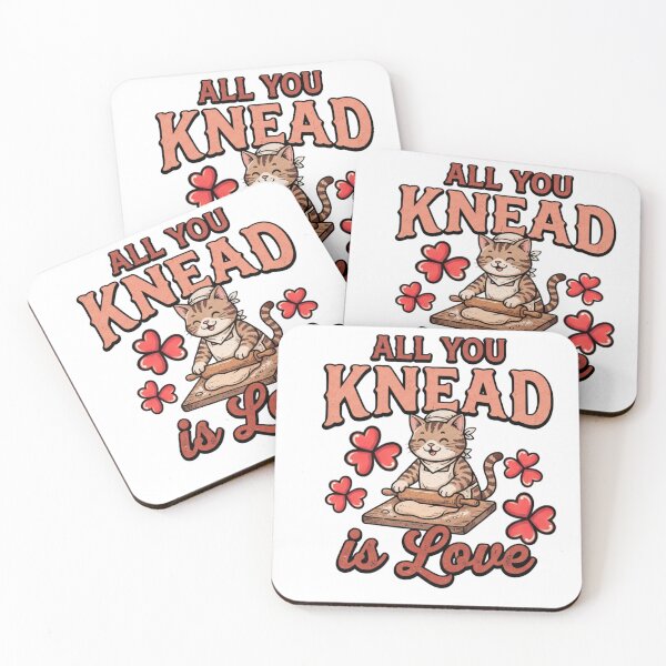 Item preview, all you knead is love cat biscuits Funny Valentine Cat designed and sold by ArtDesignTp.