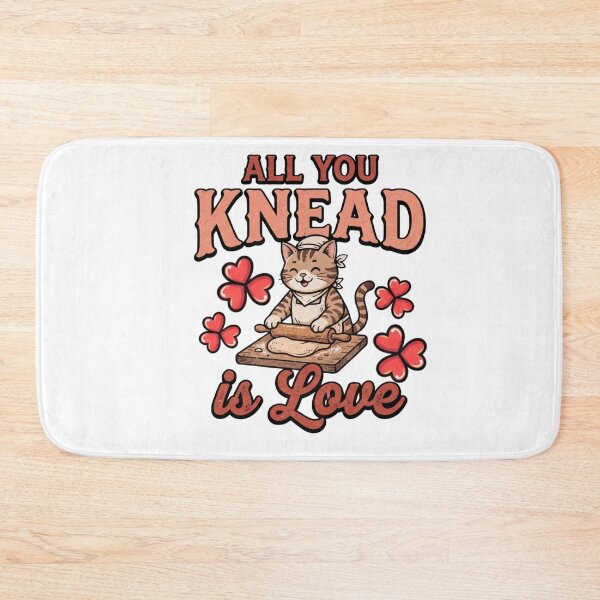 Item preview, all you knead is love cat biscuits Funny Valentine Cat designed and sold by ArtDesignTp.