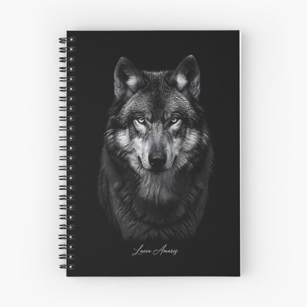 Item preview, Wolf Spirit – Monochrome Fine Art Portrait 1 with artist's signature  designed and sold by Lucia Amaris Art.