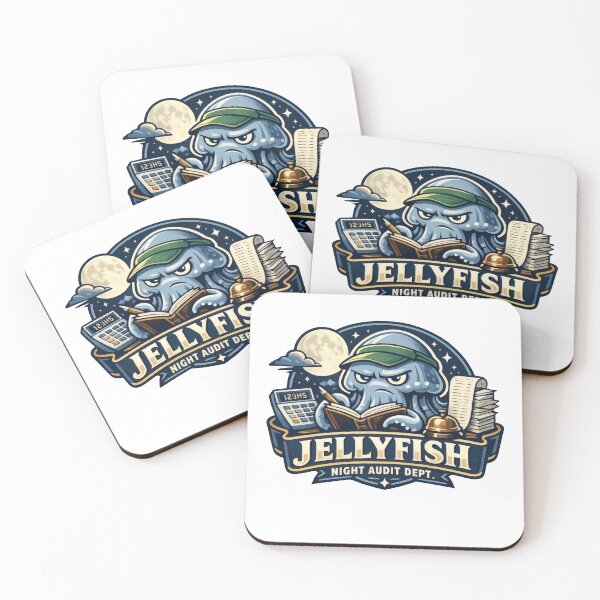 Item preview, Jellyfish Night Auditor Funny Office Mascot designed and sold by TheRealTaria.