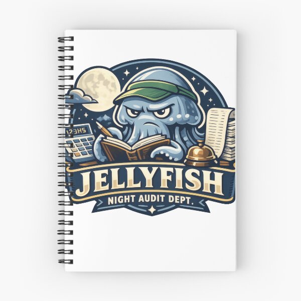 Item preview, Jellyfish Night Auditor Funny Office Mascot designed and sold by TheRealTaria.