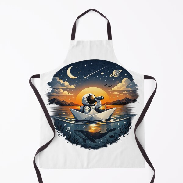 Item preview, Astronaut Dreaming on a Paper Boat T-Shirt designed and sold by Santuário da Bicharada.