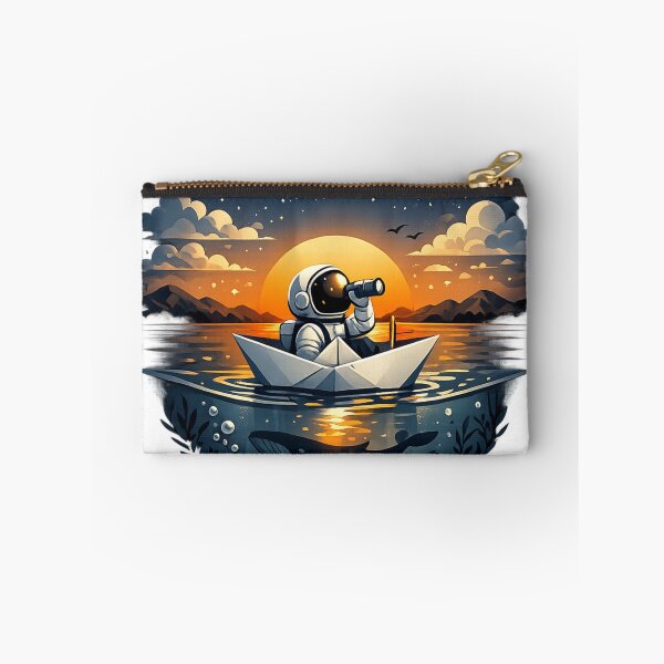 Item preview, Astronaut Dreaming on a Paper Boat T-Shirt designed and sold by Santuário da Bicharada.