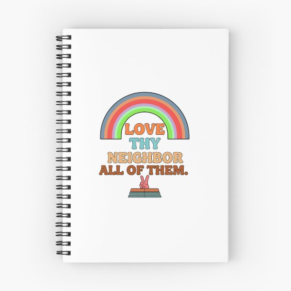 Item preview, love thy neighbor all of them peace hand retro kindness designed and sold by ArtDesignTp.