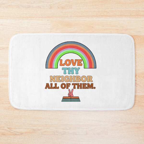 Item preview, love thy neighbor all of them peace hand retro kindness designed and sold by ArtDesignTp.