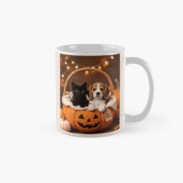 Item preview, Boo Paws Halloween Kitten Puppy Pumpkin Basket designed and sold by BagFactoryUK.