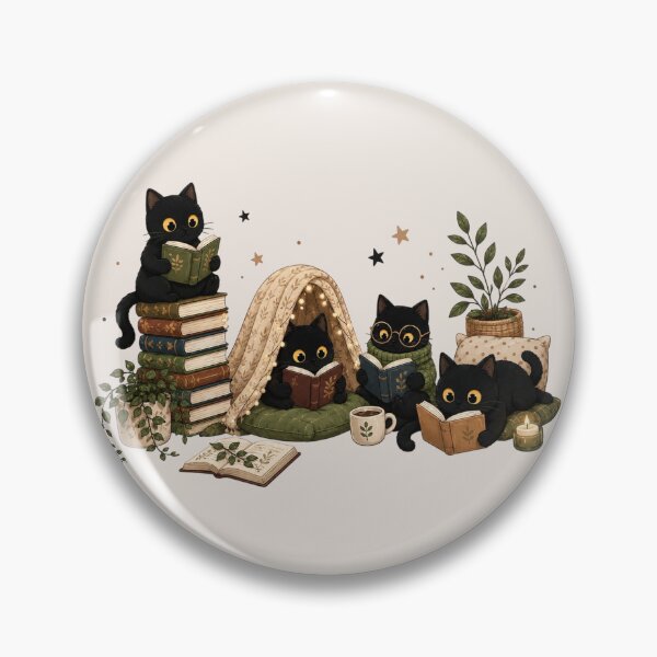 Item preview, Black Cat Reading, Book Lover Cat, Cozy Reader Gift For Her, Cat Mom, Librarian Teacher Bookish Gift designed and sold by Sprinkle12345.