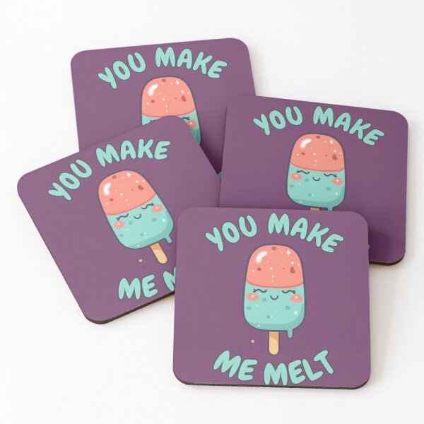 Item preview, You Make Me Melt Cute Popsicle Romantic Summer Design designed and sold by The Fine Print by BassAddict.