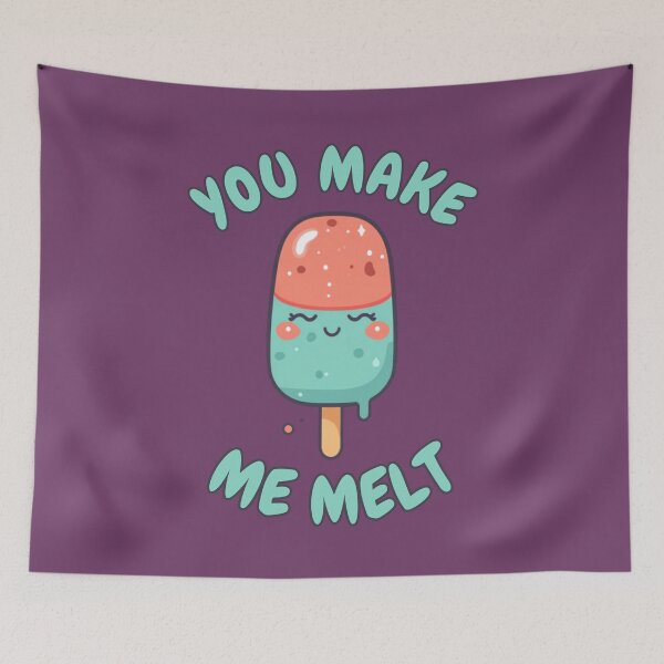 Item preview, You Make Me Melt Cute Popsicle Romantic Summer Design designed and sold by The Fine Print by BassAddict.