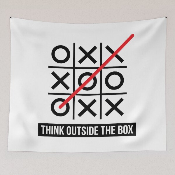 Item preview, Think Outside The Box Creative Concept Illustration designed and sold by Rahat3344.