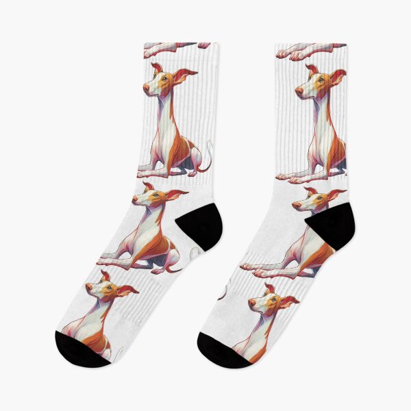 Item preview, Ibizan Hound Elegance | Colorful Podenco Dog Art designed and sold by pixiedustpaint.