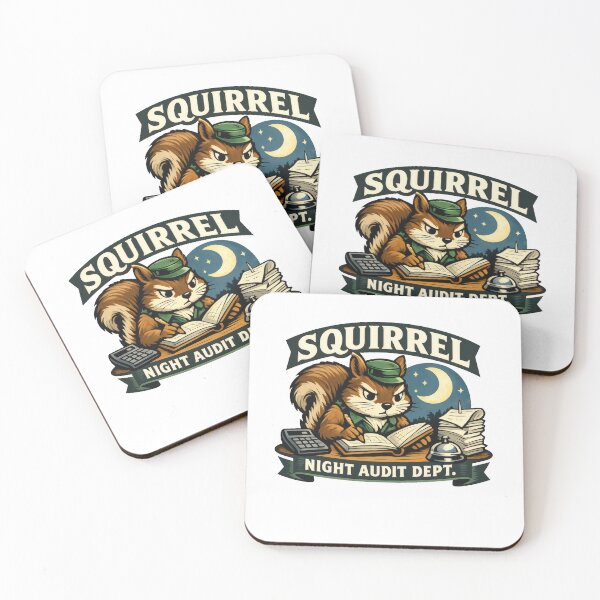 Item preview, Squirrel Night Auditor Funny Office Mascot designed and sold by TheRealTaria.