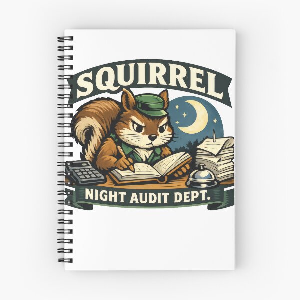 Item preview, Squirrel Night Auditor Funny Office Mascot designed and sold by TheRealTaria.