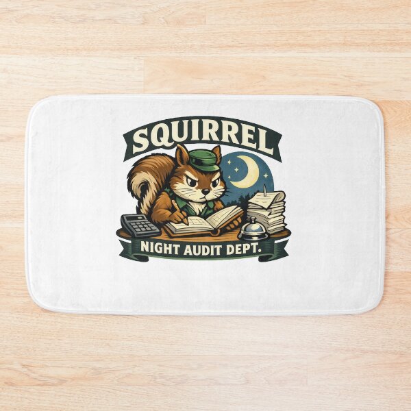 Item preview, Squirrel Night Auditor Funny Office Mascot designed and sold by TheRealTaria.