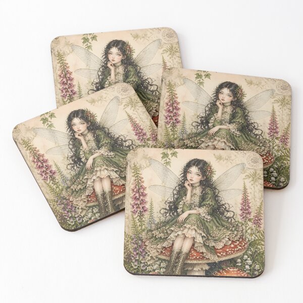Item preview, Fairy Sitting on a Toadstool | Fairycore Icon designed and sold by FaeCoreStudio.