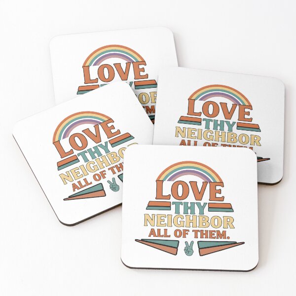 Item preview, vintage rainbow love thy neighbor all of them designed and sold by ArtDesignTp.