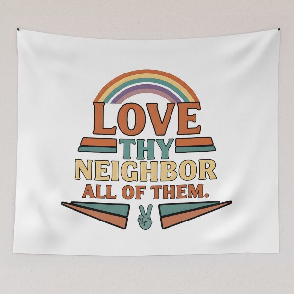 Item preview, vintage rainbow love thy neighbor all of them designed and sold by ArtDesignTp.