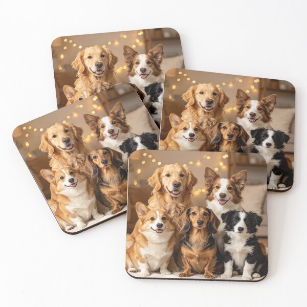 Item preview, Adorable Dog Group Golden Retriever Corgi Dachshund designed and sold by BagFactoryUK.