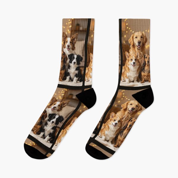 Item preview, Adorable Dog Group Golden Retriever Corgi Dachshund designed and sold by BagFactoryUK.