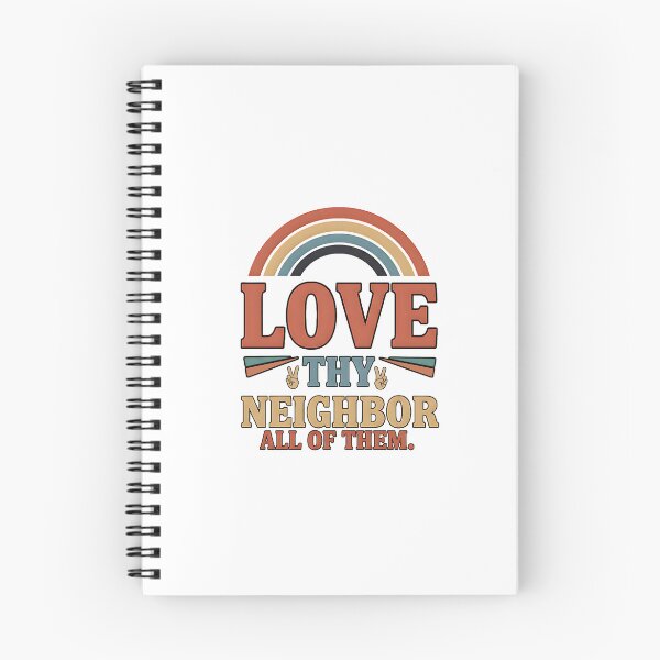 Item preview, retro peace hand kindness quote love thy neighbor all of them designed and sold by ArtDesignTp.