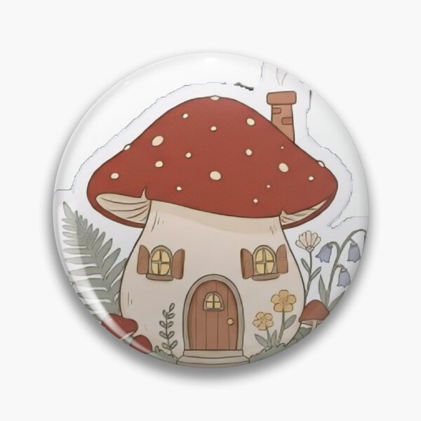 Item preview, Cute Cottagecore Mushroom House - Whimsical Toadstool Cottage designed and sold by MuffinMeng ⭐⭐⭐⭐⭐.