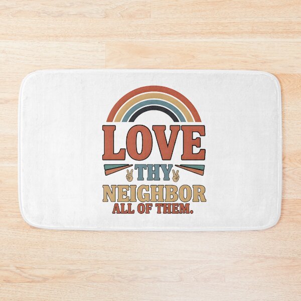 Item preview, retro peace hand kindness quote love thy neighbor all of them designed and sold by ArtDesignTp.