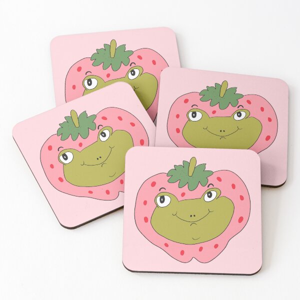 Item preview, Strawberry Head Frog (Pink) designed and sold by yellowflowerhut.