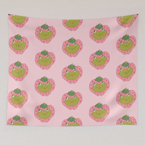Item preview, Strawberry Head Frog (Pink) designed and sold by yellowflowerhut.