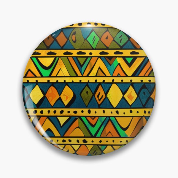 Item preview, African-Style Green, Blue, Yellow and Orange Pattern designed and sold by DEC02.
