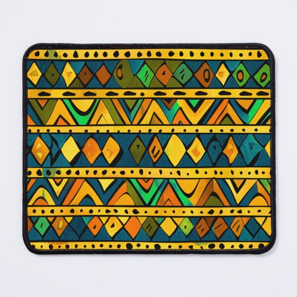 Item preview, African-Style Green, Blue, Yellow and Orange Pattern designed and sold by DEC02.