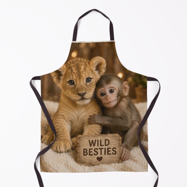 Item preview, Wild Besties Lion Cub Monkey Friendship Animals designed and sold by BagFactoryUK.