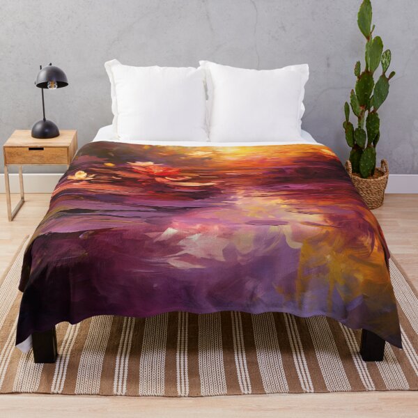 Item preview, Impressionist Water Lilies on Dark Water designed and sold by AniDragonfly.
