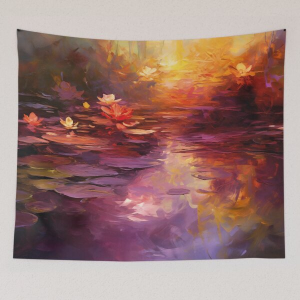 Item preview, Impressionist Water Lilies on Dark Water designed and sold by AniDragonfly.