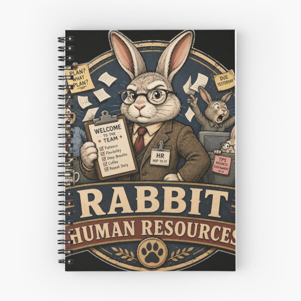 Item preview, Rabbit Human Resources Funny Office Mascot designed and sold by TheRealTaria.