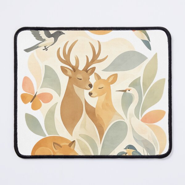 Item preview, Scandinavian Woodland Wildlife T-Shirt designed and sold by Santuário da Bicharada.