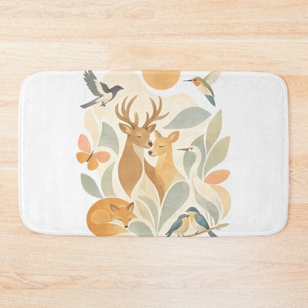 Item preview, Scandinavian Woodland Wildlife T-Shirt designed and sold by Santuário da Bicharada.