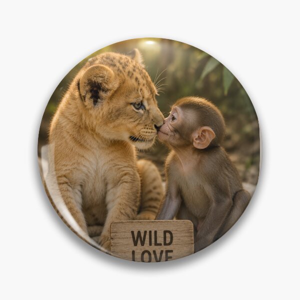 Artikelvorschau, Wild Love Lion Cub Monkey Friendship Cute Animals entworfen und verkauft von BagFactoryUK.