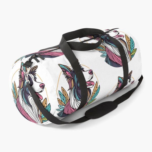 Item preview, Colorful Border Collie Circular Line Art designed and sold by pixiedustpaint.