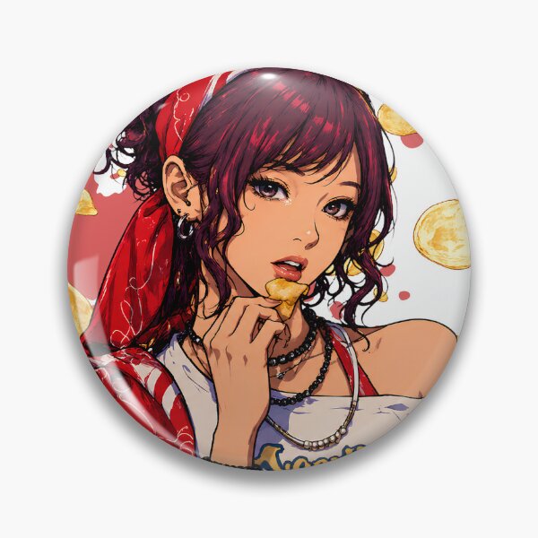 Item preview, Anime Aesthetic Potato Chips Girl, Modern Urban Illustration Art designed and sold by Talinowe.